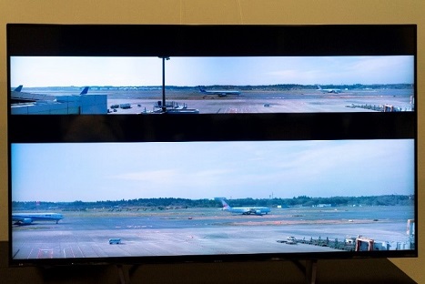 写真１９：16Kの超ワイド映像を1台のカメラで撮影できる