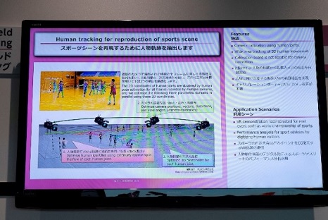 写真２１：複数のカメラで撮影した映像から人物の動きを抽出し、VRコンテンツの作成や人物の動きの解析に利用できる