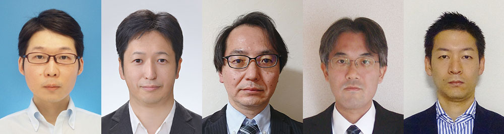 （左から）千葉　昭宏／麻野間　直樹／東　正造／藤野　昭典／青木　俊介