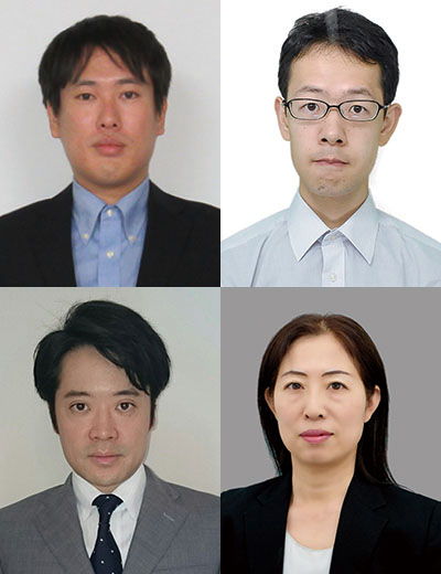 （上段左から）松永　大地／田中　雄次郎（下段左から）田島　卓郎／瀬山　倫子
