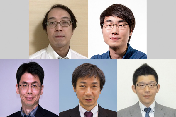 （上段左から）中野　允裕／渋江　遼平（下段左から）柏野　邦夫／塚田　信吾／小笠原　隆行