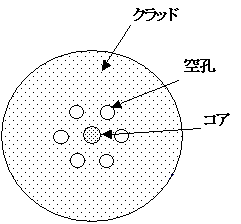 図２　ホーリーファイバの断面