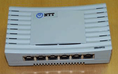 図1　UTP給電スイッチングハブ（ＳＷ?ＨＵＢ）