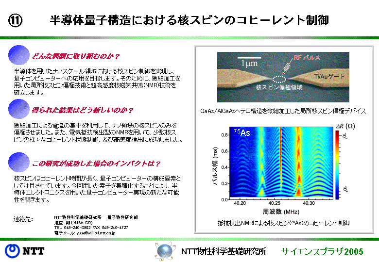 半導体量子構造における核スピンのコヒーレント制御