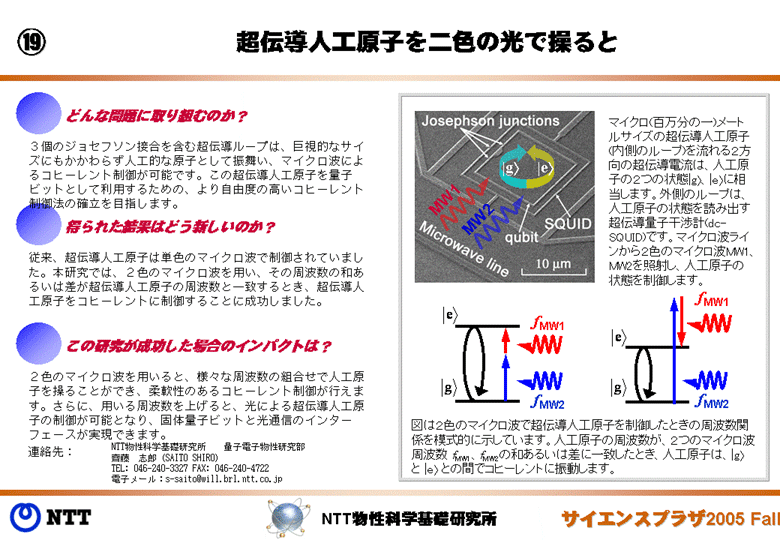 超伝導人口原子を二色の光で操ると