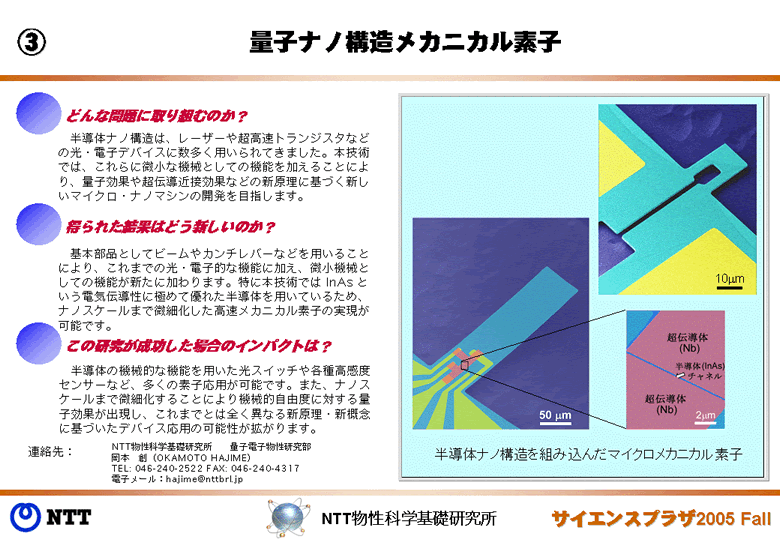 量子ナノ構造メカニカル素子