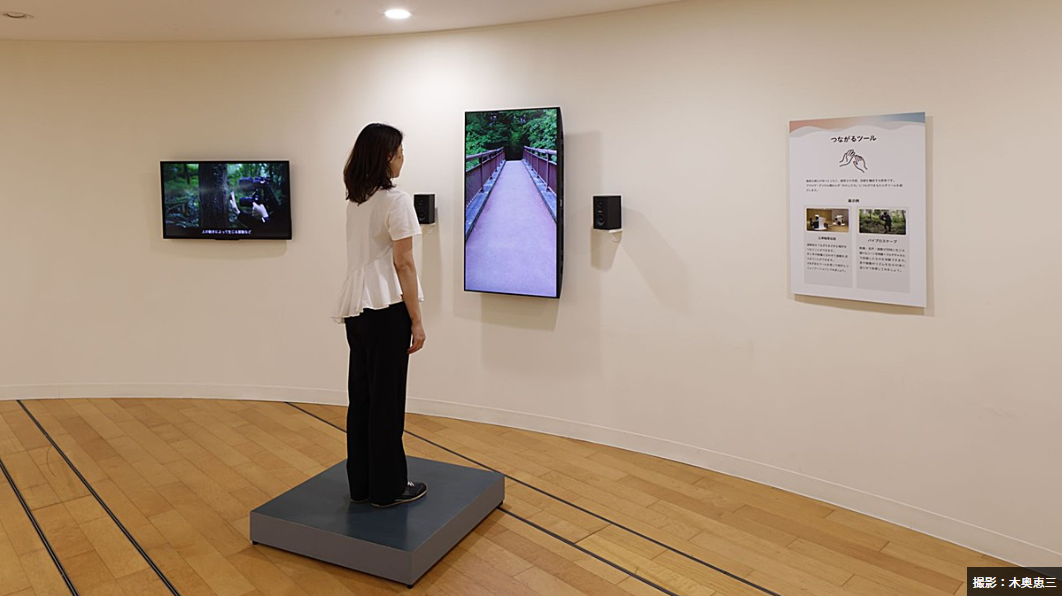 マットに触覚伝送装置を組み込んだ具体例です