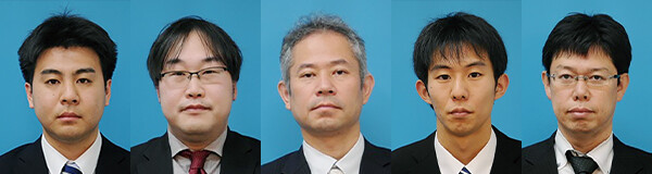 （左から）林　裕平／木原　拓／須藤　篤史／武井　勇樹／渡辺　裕太