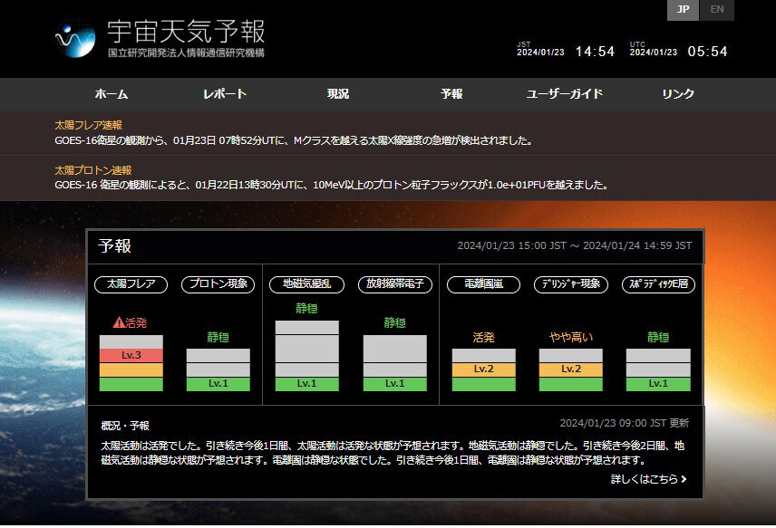 宇宙天気予報